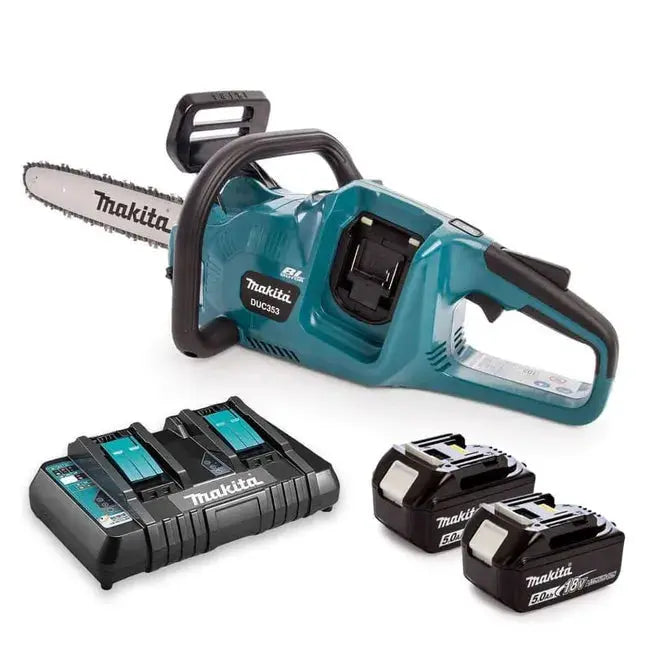 Tronçonneuse 36V LXT (2x5,0 Ah) avec chargeur double - MAKITA DUC353PT2 JARDINS LOISIRS