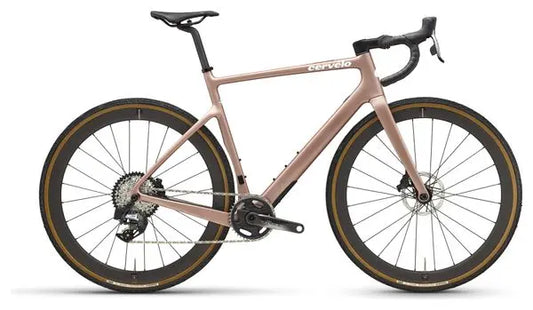 Gravel Bike Cervélo Áspero-5 Sram Force XPLR eTap AXS 12V 700 mm Rose 2024 JARDINS LOISIRS