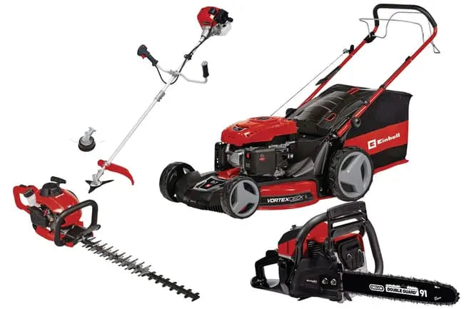Kit thermique jardin Einhell – Tondeuse 56 cm, débroussailleuse JARDINS LOISIRS
