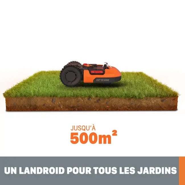 Robot tondeuse connecté WORX LANDROID - Jusqu'à 500m² - WR141E JARDINS LOISIRS