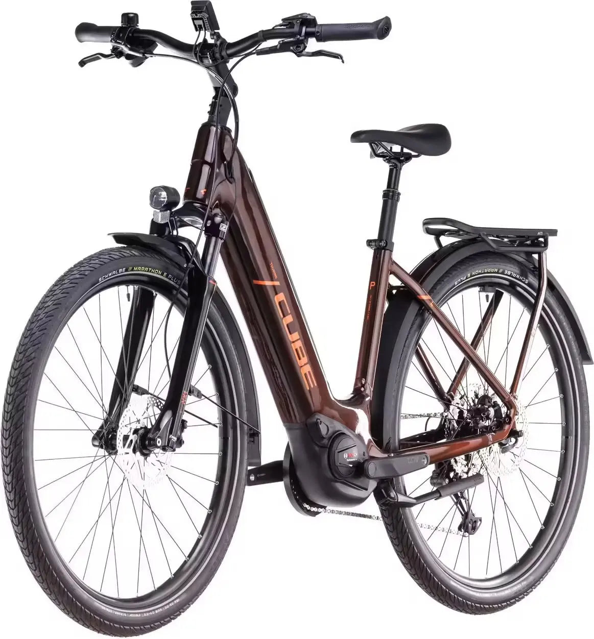 VTC Électrique Cube Touring Hybrid Pro 625 Easy Entry Shimano Cues 11V 625 Wh 700 mm Marron Orange Cinnamon 2025 JARDINS LOISIRS