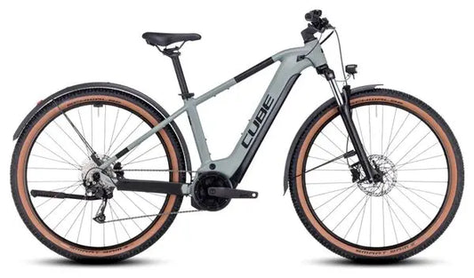 VTT Électrique Semi-Rigide Cube Reaction Hybrid Performance 500 Allroad Shimano Alivio 9V 500 Wh 27.5'' Gris Vert Swamp JARDINS LOISIRS