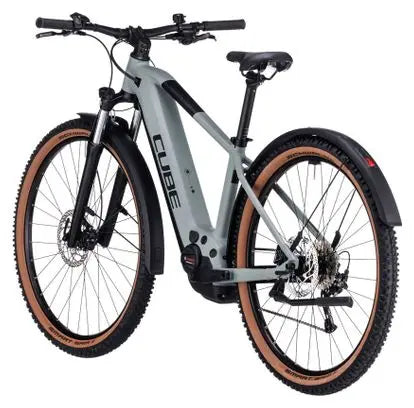 VTT Électrique Semi-Rigide Cube Reaction Hybrid Performance 500 Allroad Shimano Alivio 9V 500 Wh 27.5'' Gris Vert Swamp JARDINS LOISIRS