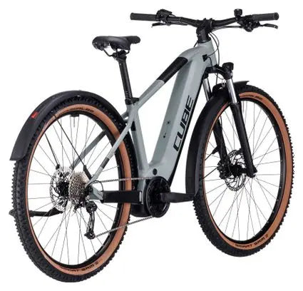 VTT Électrique Semi-Rigide Cube Reaction Hybrid Performance 500 Allroad Shimano Alivio 9V 500 Wh 27.5'' Gris Vert Swamp JARDINS LOISIRS