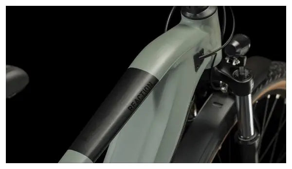 VTT Électrique Semi-Rigide Cube Reaction Hybrid Performance 500 Allroad Shimano Alivio 9V 500 Wh 27.5'' Gris Vert Swamp JARDINS LOISIRS