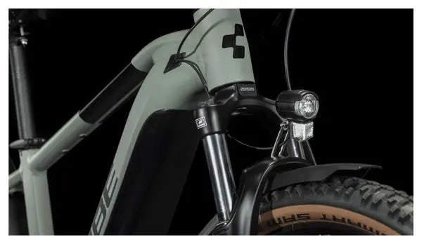 VTT Électrique Semi-Rigide Cube Reaction Hybrid Performance 500 Allroad Shimano Alivio 9V 500 Wh 27.5'' Gris Vert Swamp JARDINS LOISIRS