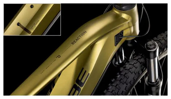 VTT Électrique Semi-Rigide Cube Reaction Hybrid Performance 625 Shimano Cues 9V 625 Wh 29'' Or Lime 2025 JARDINS LOISIRS
