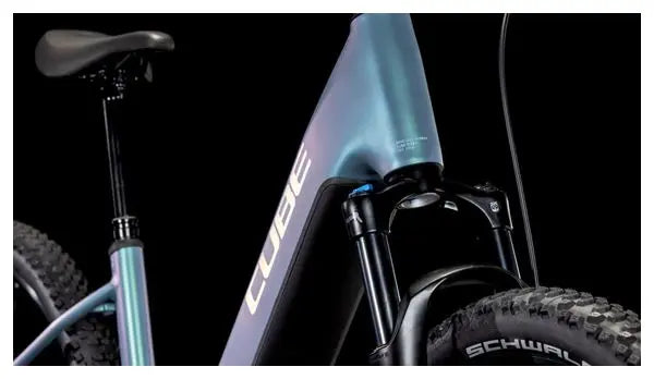 VTT Électrique Semi-Rigide Cube Reaction Hybrid Pro 800 Easy Entry Shimano Deore/Deore XT 12V 800 Wh 27.5'' Bleu Vert Smaragd 2025 JARDINS LOISIRS