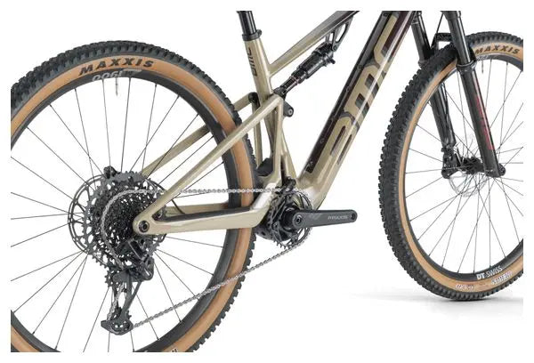 VTT Électrique Tout-Suspendu BMC Fourstroke AMP LT Two Sram GX/NX Eagle 12V 360 Wh 29'' Bordeaux Beige Sand 2024 JARDINS LOISIRS