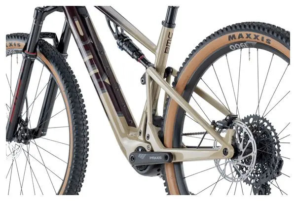 VTT Électrique Tout-Suspendu BMC Fourstroke AMP LT Two Sram GX/NX Eagle 12V 360 Wh 29'' Bordeaux Beige Sand 2024 JARDINS LOISIRS