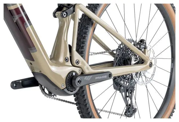 VTT Électrique Tout-Suspendu BMC Fourstroke AMP LT Two Sram GX/NX Eagle 12V 360 Wh 29'' Bordeaux Beige Sand 2024 JARDINS LOISIRS