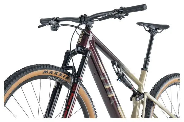 VTT Électrique Tout-Suspendu BMC Fourstroke AMP LT Two Sram GX/NX Eagle 12V 360 Wh 29'' Bordeaux Beige Sand 2024 JARDINS LOISIRS