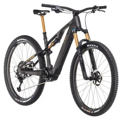 VTT Électrique Tout-Suspendu Cube AMS Hybrid One44 C:68X SLT 400X Shimano XTR 12V 400 Wh 29'' Gris Carbon Or 2025 JARDINS LOISIRS
