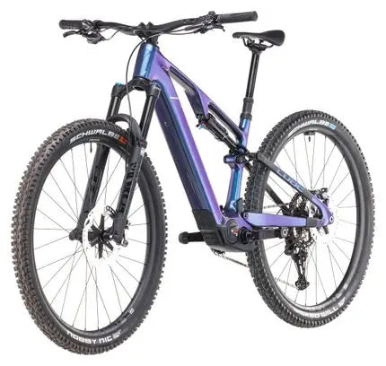 VTT Électrique Tout-Suspendu Cube AMS Hybrid One44 C:68X SLX 400X Shimano XT 12V 400 Wh 29'' Bleu Deepcobalt Violet 2025 JARDINS LOISIRS