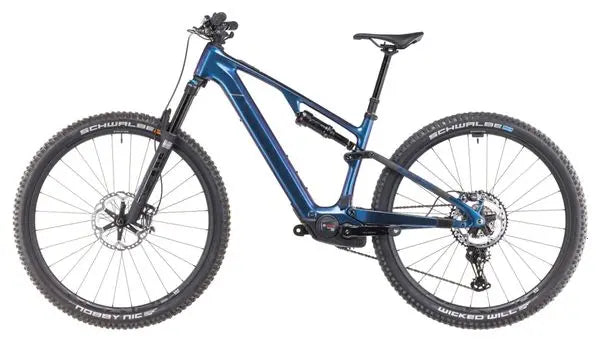 VTT Électrique Tout-Suspendu Cube AMS Hybrid One44 C:68X SLX 400X Shimano XT 12V 400 Wh 29'' Bleu Deepcobalt Violet 2025 JARDINS LOISIRS
