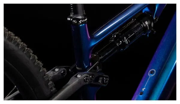 VTT Électrique Tout-Suspendu Cube AMS Hybrid One44 C:68X SLX 400X Shimano XT 12V 400 Wh 29'' Bleu Deepcobalt Violet 2025 JARDINS LOISIRS