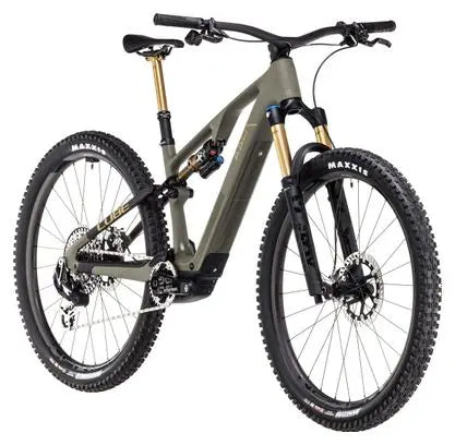 VTT Électrique Tout-Suspendu Cube AMS Hybrid One44 C:68X Super TM 400X Sram XX Eagle AXS 12V 400 Wh 29'' Vert Dusty Olive 2025 JARDINS LOISIRS