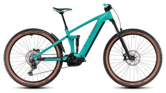VTT Électrique Tout-Suspendu Cube Stereo Hybrid One44 EX 800 Shimano Deore/Deore XT 12V 800 Wh 29'' Bleu Scuba 2025 JARDINS LOISIRS