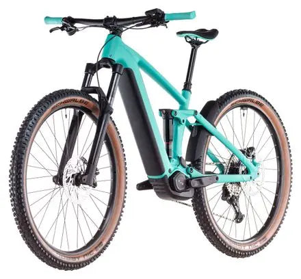 VTT Électrique Tout-Suspendu Cube Stereo Hybrid One44 EX 800 Shimano Deore/Deore XT 12V 800 Wh 29'' Bleu Scuba 2025 JARDINS LOISIRS