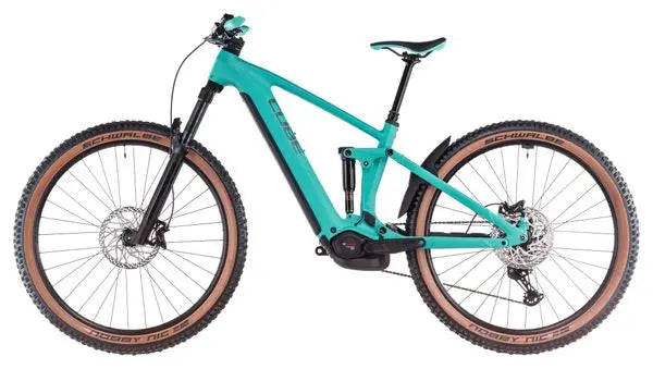 VTT Électrique Tout-Suspendu Cube Stereo Hybrid One44 EX 800 Shimano Deore/Deore XT 12V 800 Wh 29'' Bleu Scuba 2025 JARDINS LOISIRS