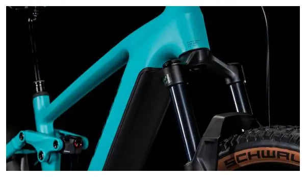 VTT Électrique Tout-Suspendu Cube Stereo Hybrid One44 EX 800 Shimano Deore/Deore XT 12V 800 Wh 29'' Bleu Scuba 2025 JARDINS LOISIRS