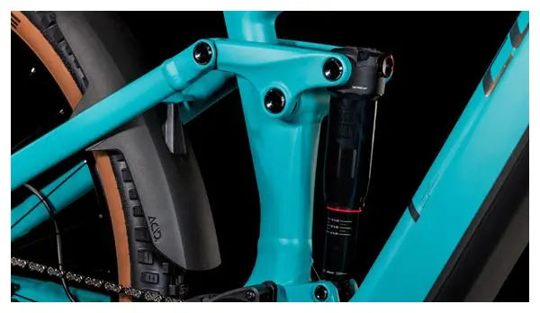 VTT Électrique Tout-Suspendu Cube Stereo Hybrid One44 EX 800 Shimano Deore/Deore XT 12V 800 Wh 29'' Bleu Scuba 2025 JARDINS LOISIRS