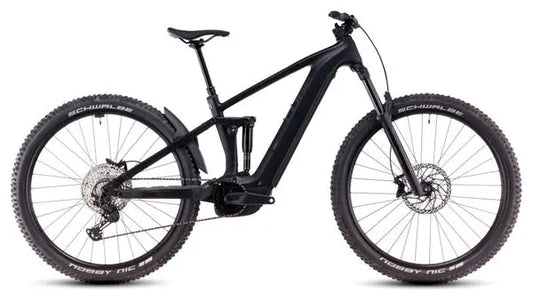 VTT Électrique Tout-Suspendu Cube Stereo Hybrid One44 EX 800 Shimano Deore/Deore XT 12V 800 Wh 29'' Noir Blackline 2025 JARDINS LOISIRS