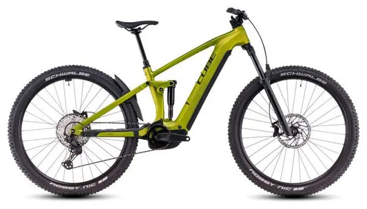 VTT Électrique Tout-Suspendu Cube Stereo Hybrid One44 EX 800 Shimano Deore/Deore XT 12V 800 Wh 29'' Vert Lizard 2025 JARDINS LOISIRS