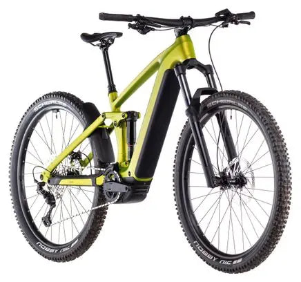 VTT Électrique Tout-Suspendu Cube Stereo Hybrid One44 EX 800 Shimano Deore/Deore XT 12V 800 Wh 29'' Vert Lizard 2025 JARDINS LOISIRS