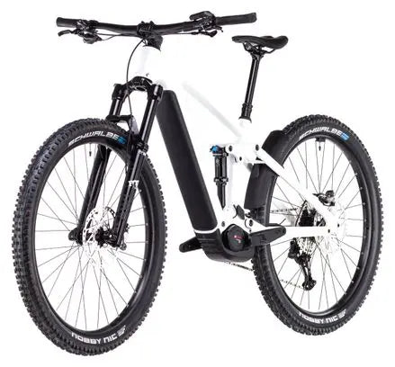VTT Électrique Tout-Suspendu Cube Stereo Hybrid One44 EXC 800 Shimano Deore XT 12V 800 Wh 29'' Blanc Marble 2025 JARDINS LOISIRS