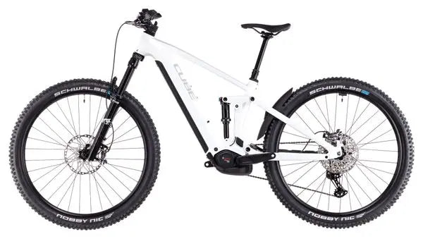 VTT Électrique Tout-Suspendu Cube Stereo Hybrid One44 EXC 800 Shimano Deore XT 12V 800 Wh 29'' Blanc Marble 2025 JARDINS LOISIRS