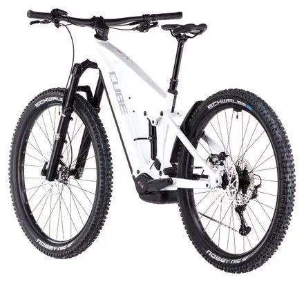 VTT Électrique Tout-Suspendu Cube Stereo Hybrid One44 EXC 800 Shimano Deore XT 12V 800 Wh 29'' Blanc Marble 2025 JARDINS LOISIRS