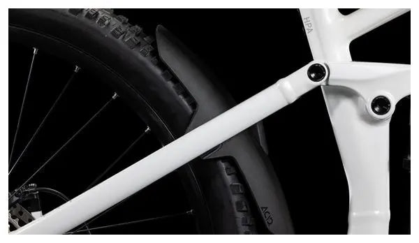 VTT Électrique Tout-Suspendu Cube Stereo Hybrid One44 EXC 800 Shimano Deore XT 12V 800 Wh 29'' Blanc Marble 2025 JARDINS LOISIRS