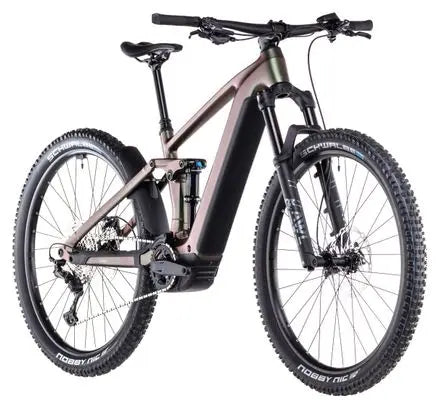 VTT Électrique Tout-Suspendu Cube Stereo Hybrid One44 EXC 800 Shimano Deore XT 12V 800 Wh 29'' Vert Orange Stellar Shiftiris 2025 JARDINS LOISIRS