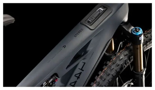 VTT Électrique Tout-Suspendu Cube Stereo Hybrid One44 HPC AT 800 Sram X0 Eagle AXS 12V 800 Wh 29'' Gris Carbon Noir 2025 JARDINS LOISIRS