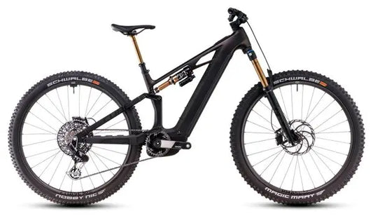 VTT Électrique Tout-Suspendu Cube Stereo Hybrid One44 HPC SLT 800 Sram XX Eagle AXS 12V 800 Wh 29'' Gris Irisé Liquid Lava 2025 JARDINS LOISIRS