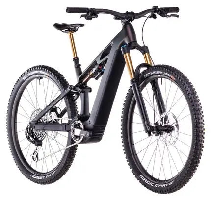 VTT Électrique Tout-Suspendu Cube Stereo Hybrid One44 HPC SLT 800 Sram XX Eagle AXS 12V 800 Wh 29'' Gris Irisé Liquid Lava 2025 JARDINS LOISIRS