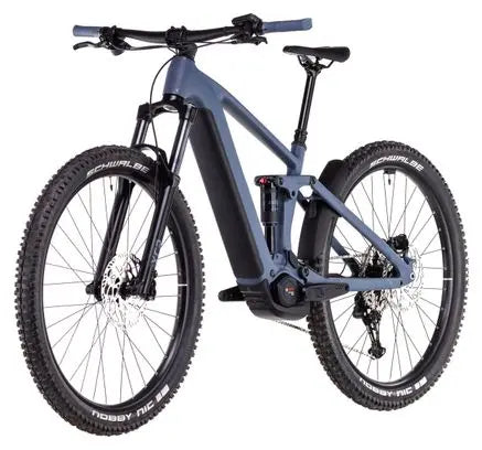 VTT Électrique Tout-Suspendu Cube Stereo Hybrid One44 Pro 800 Shimano Cues 11V 800 Wh 29'' Bleu Gris Ink 2025 JARDINS LOISIRS