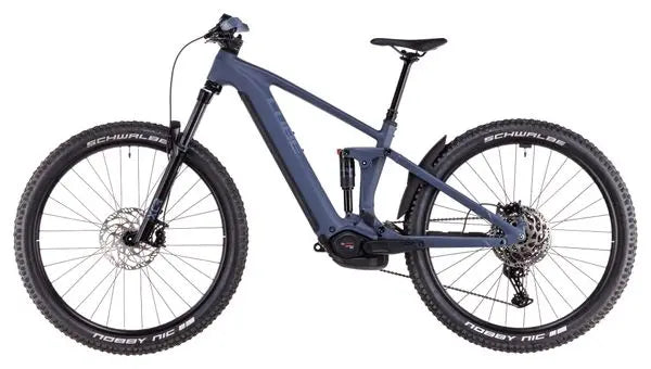 VTT Électrique Tout-Suspendu Cube Stereo Hybrid One44 Pro 800 Shimano Cues 11V 800 Wh 29'' Bleu Gris Ink 2025 JARDINS LOISIRS