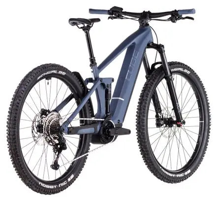 VTT Électrique Tout-Suspendu Cube Stereo Hybrid One44 Pro 800 Shimano Cues 11V 800 Wh 29'' Bleu Gris Ink 2025 JARDINS LOISIRS