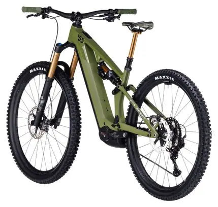 VTT Électrique Tout-Suspendu Cube Stereo Hybrid One55 C:68X TM 750 Shimano Deore XT 12V 750 Wh 29'' Vert Olive 2024 JARDINS LOISIRS