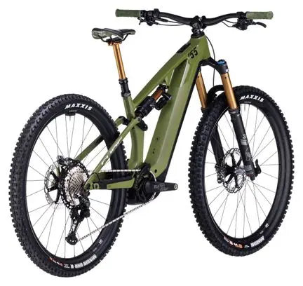 VTT Électrique Tout-Suspendu Cube Stereo Hybrid One55 C:68X TM 750 Shimano Deore XT 12V 750 Wh 29'' Vert Olive 2024 JARDINS LOISIRS