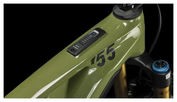 VTT Électrique Tout-Suspendu Cube Stereo Hybrid One55 C:68X TM 750 Shimano Deore XT 12V 750 Wh 29'' Vert Olive 2024 JARDINS LOISIRS