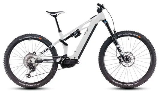 VTT Électrique Tout-Suspendu Cube Stereo Hybrid One77 HPC SLX 800 Shimano Deore XT 12V 800 Wh 29''/27.5'' Beige Desert Stone Vert 2025 JARDINS LOISIRS