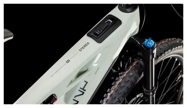 VTT Électrique Tout-Suspendu Cube Stereo Hybrid One77 HPC SLX 800 Shimano Deore XT 12V 800 Wh 29''/27.5'' Beige Desert Stone Vert 2025 JARDINS LOISIRS