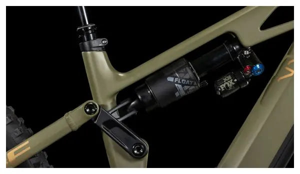 VTT Électrique Tout-Suspendu Cube Stereo Hybrid One77 HPC TM 800 Sram GX Eagle AXS 12V 800 Wh 29''/27.5'' Vert Dusty Olive 2025 JARDINS LOISIRS