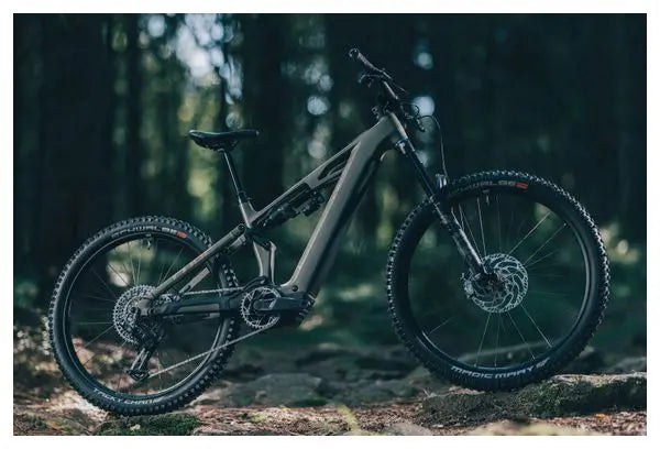 VTT Électrique Tout-Suspendu Cube Stereo Hybrid One77 HPC TM 800 Sram GX Eagle AXS 12V 800 Wh 29''/27.5'' Vert Dusty Olive 2025 JARDINS LOISIRS