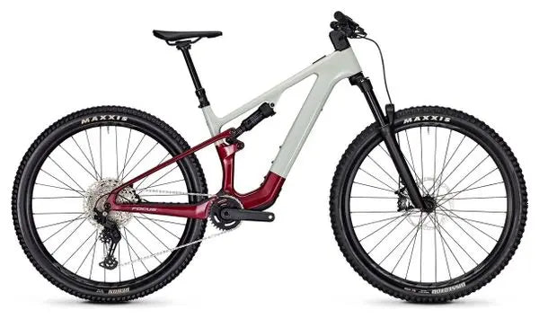 VTT Électrique Tout-Suspendu Focus VAM² SL 8.7 Shimano Deore 12V 430Wh 29'' Gris Rouge 2025 JARDINS LOISIRS