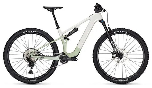 VTT Électrique Tout-Suspendu Focus VAM² SL 9.8 Shimano XT/Deore 12V 430Wh 29'' Blanc 2025 JARDINS LOISIRS