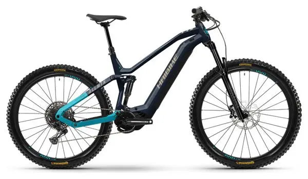 VTT Électrique Tout-Suspendu Haibike AllMtn 2 29'' / 27.5'' Sram SX Eagle 12v 720 Wh Blue / Cyan 2024 JARDINS LOISIRS